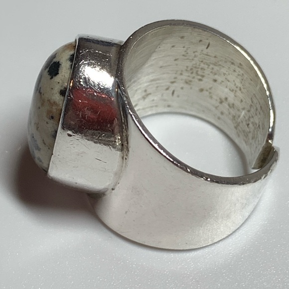 Silpada EXT RARE DALMATIAN JASPER SET - Bracelet - Ring - Pendant Sterling - Picture 11 of 16